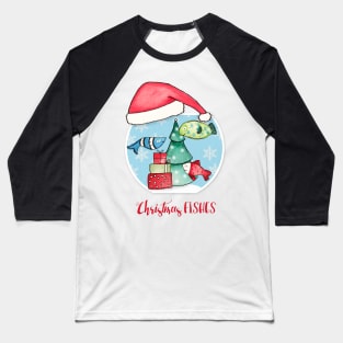 Christmas Fishes Baseball T-Shirt